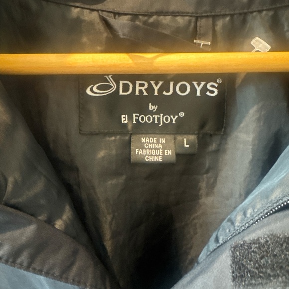 Footjoy Dryjoys Mens Short Sleeve 1/4 Zip Golf Pullover Windbreaker Black Large - Picture 2 of 7